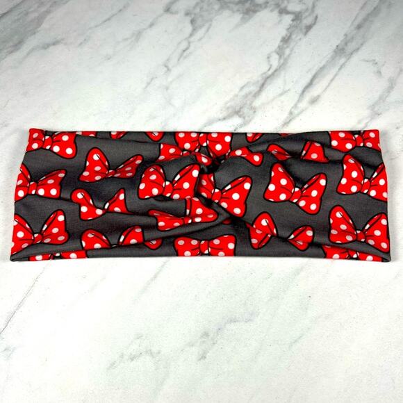 Stitch Knot N More Accessories - Minnie Bows Faux Knot/Turban Style Headband - Handmade